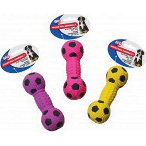 Spot Stuffed Latex Soccer Ball Dumbbell 6 Inches; Assor