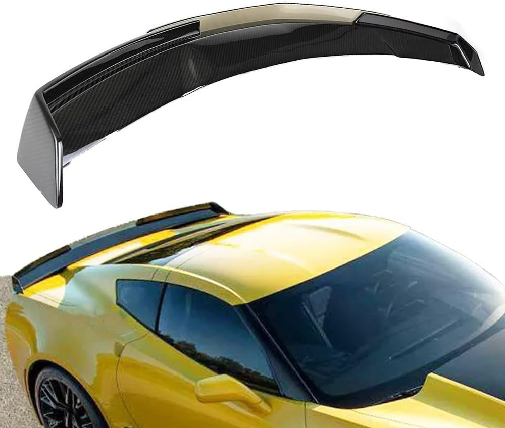 Z06 Stage 3 Rear Trunk Lip Wing Spoiler For 14-19 Corvette C7 Carbon Fiber Style