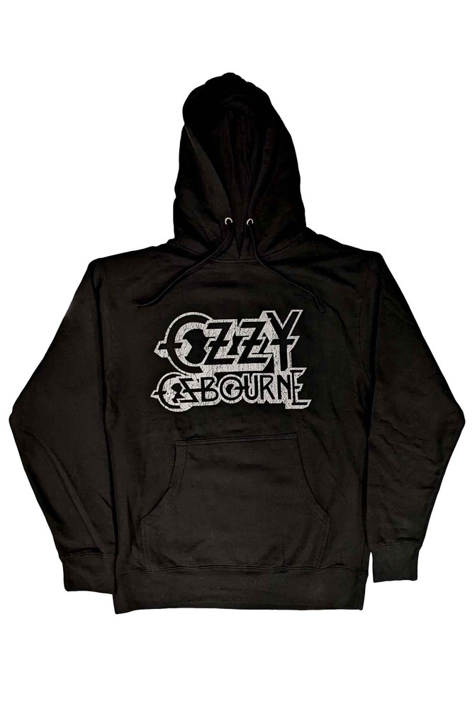 Ozzy Osbourne Hoodie Vintage Band Logo new Official Mens Black Pullover