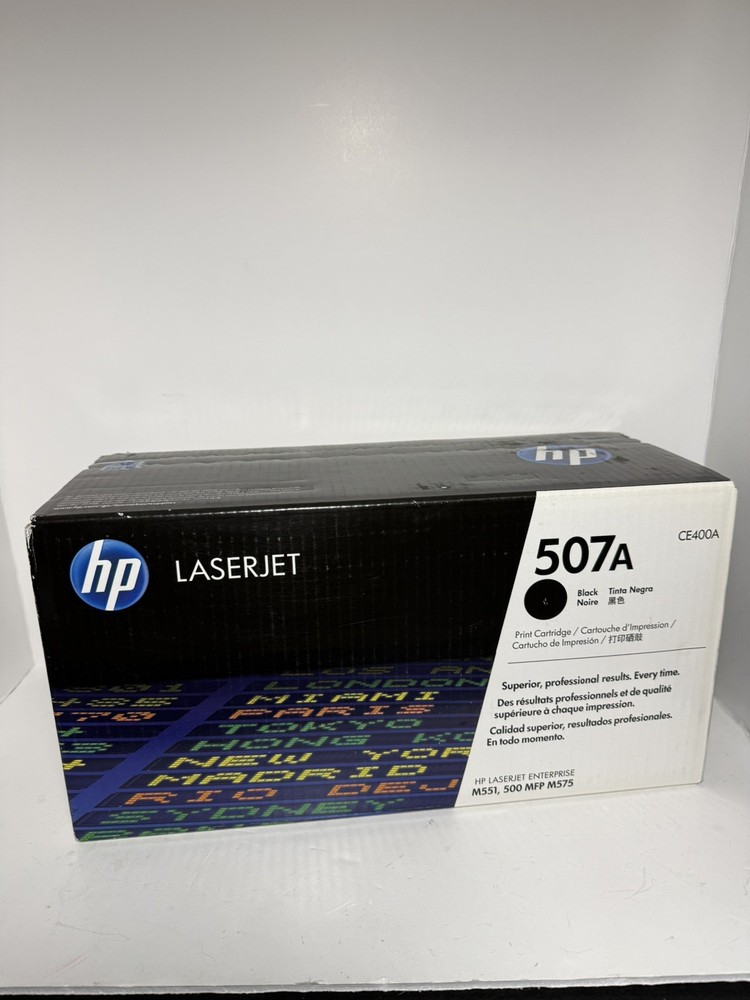 New HP 507A CE400A Black Toner Cartridge NEW SEALED