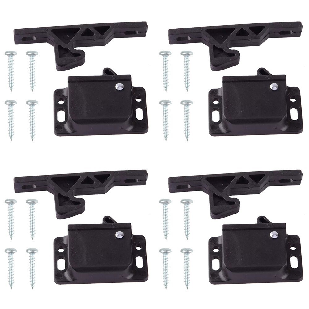 Easy-to-Use 4 Pack RV Cabinet Safety Latches for Secure Door Access  