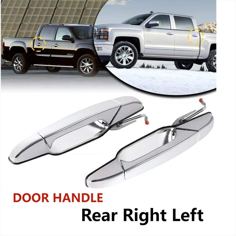 Rear EXTERIOR DOOR CHROME FOR HANDLE 07-13 CHEVY AVALANCHE SILVERADO TAHOE 2PCS