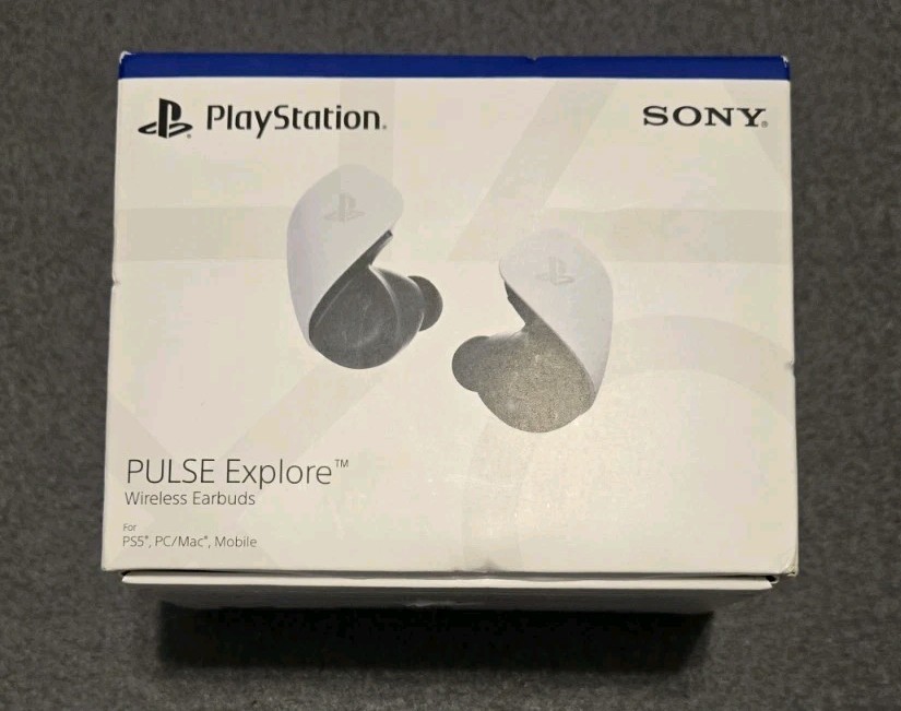 Sony Pulse Explore Wireless Gaming Earbuds, White, CIB Excellent Condition