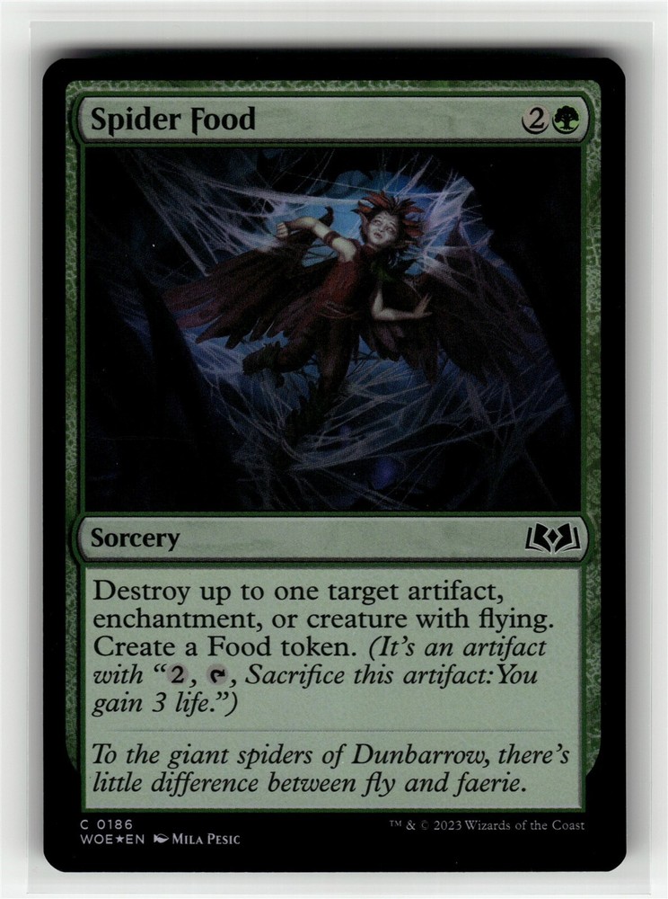 SPIDER FOOD Wilds of Eldraine FOIL #186 WOE(NM+)(MTG)