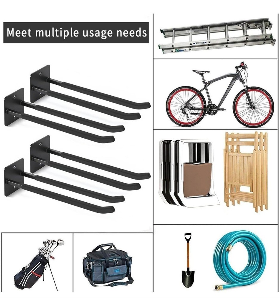4Pcs Heavy Duty Garage Wall Mount Organizer, 14 Inches Extra Large 14inx4pcs