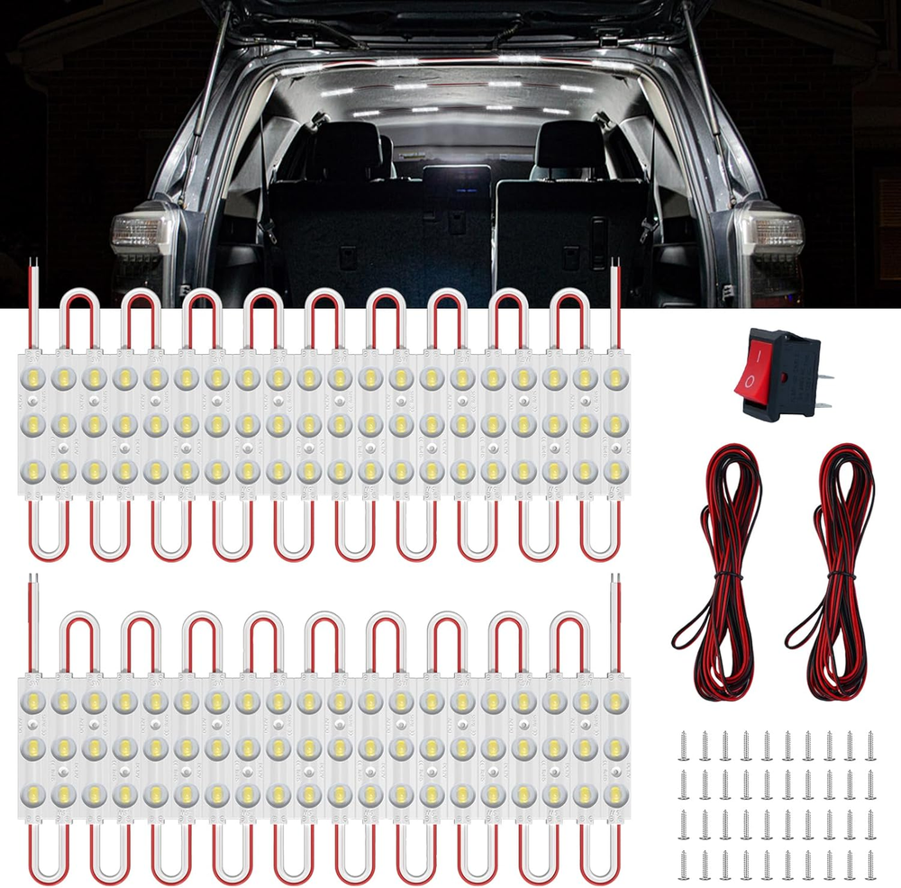 12V 120 Leds Van Interior Light Kits, LED Module Lights White Car LED Ceiling Li