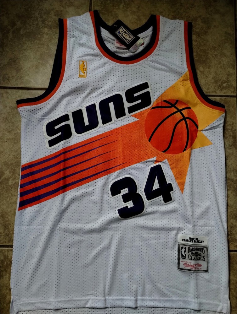 Phoenix Suns Jersey Charles Barkley #34 Throwback Stitched Jersey US Seller