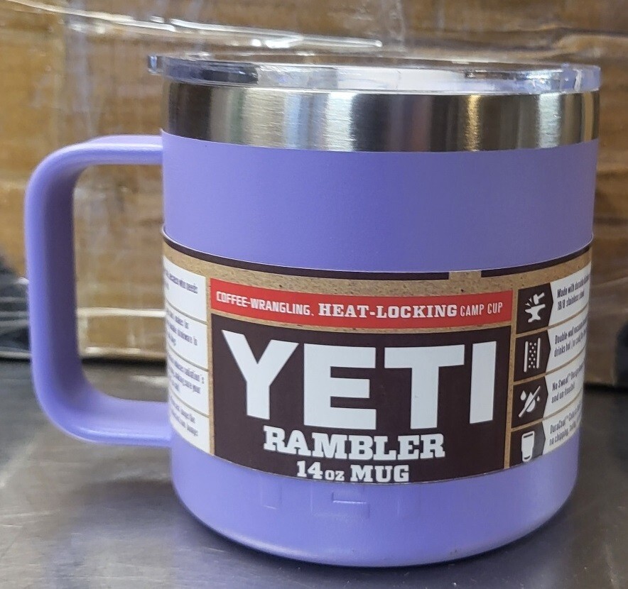 YETI Lavendar Rambler Stackable 14 oz Stainless Steel Vacuum Insulated Mug & Lid