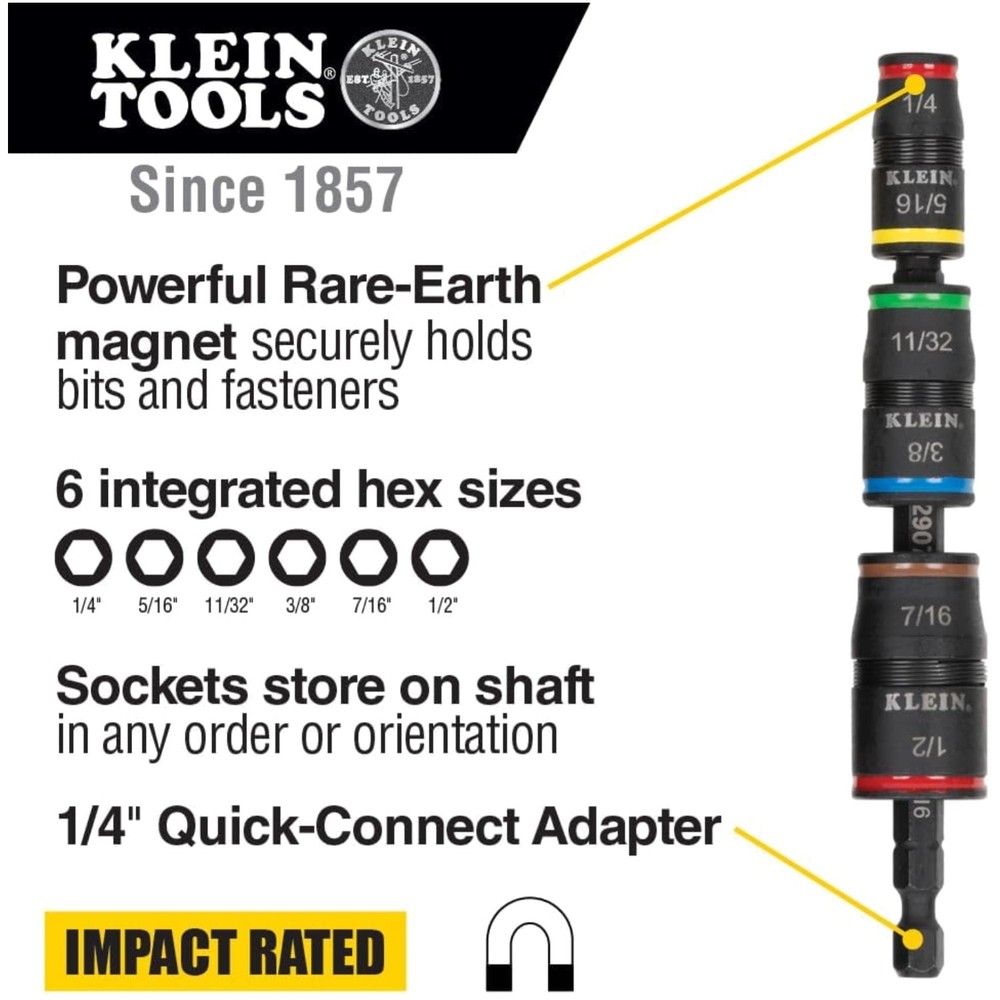 Magnetic Nut Driver Set, 7-in-1 Flip Socket
