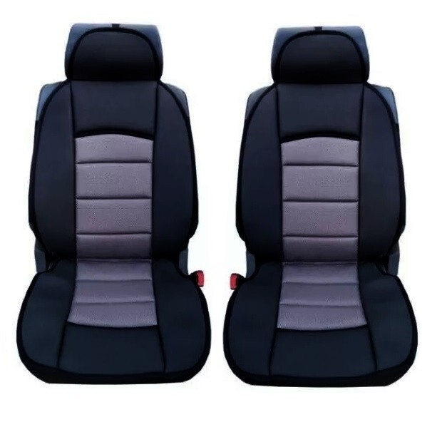 Grey Comfort Padded Premium Seat Covers For Ford Transit Ranger Connect C-Max