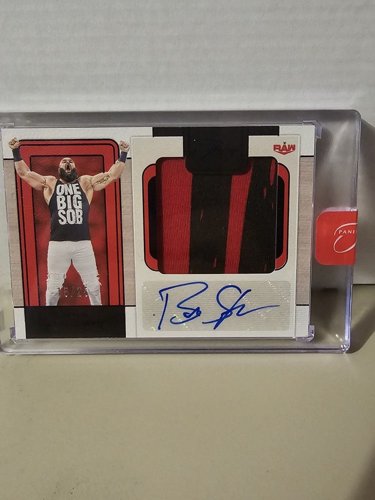 Wwe Panini Three Count Braun Strowman /25 Auto And Jumbo Memorabilia Patch