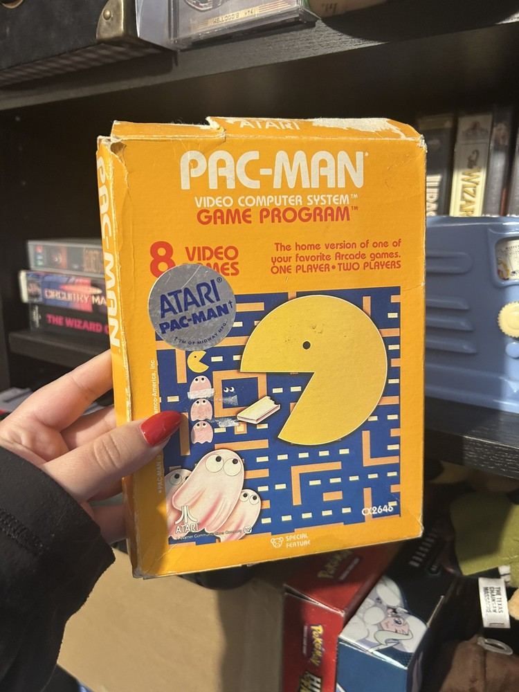 Atari 2600 Pac-Man Complete in Box with Instructions 1981 CX2646 Tested Working