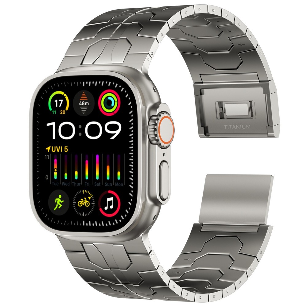 26mm Wide Full Titanium Watch Band with Magnetic Clasp for Apple Watch