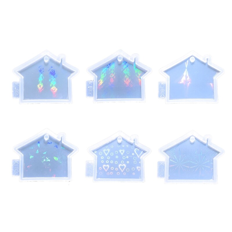 Holographic Castle Resin Mold for DIY Keychains and Jewelry