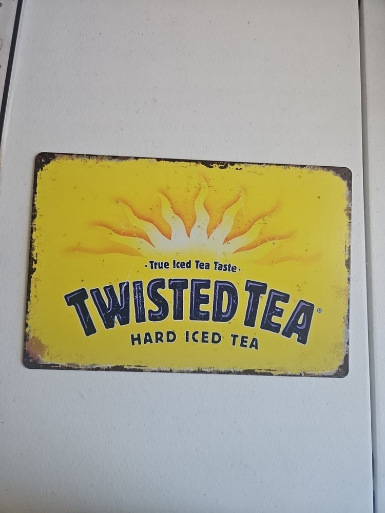 Twisted Tea, Rustic Looking 8x12, Metal Sign