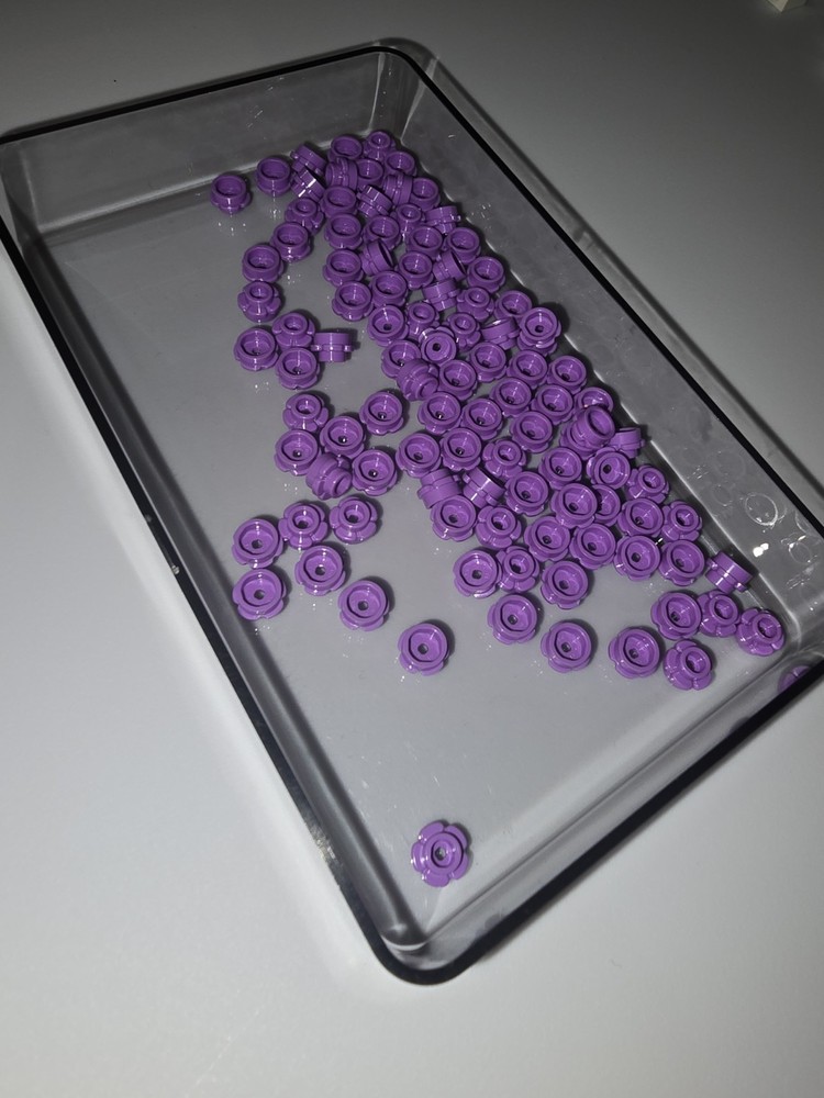 Lego 100pc Lavender 1x1 5-Petal Flower Building Bricks