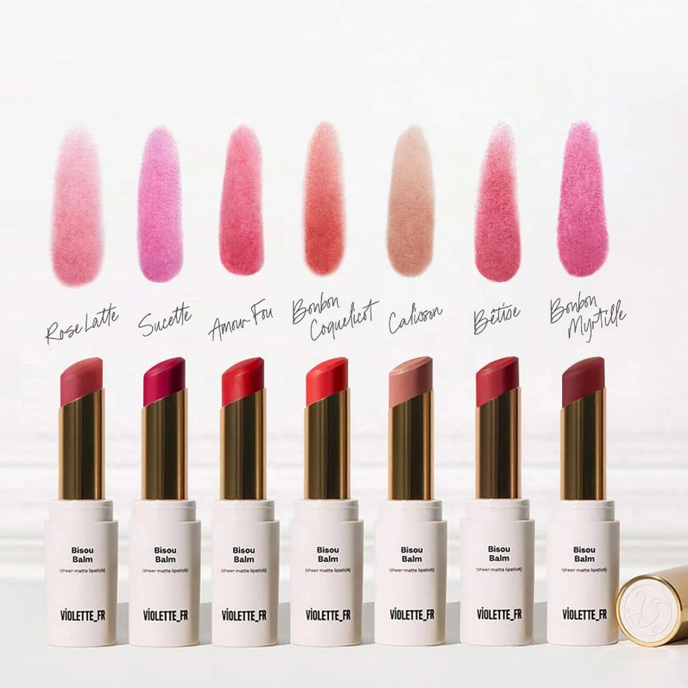 VIOLETTE_FR BISOU BALM Sheer Matte Lipstick You Pick  💯AUTHENTIC 🌹Calisson mor