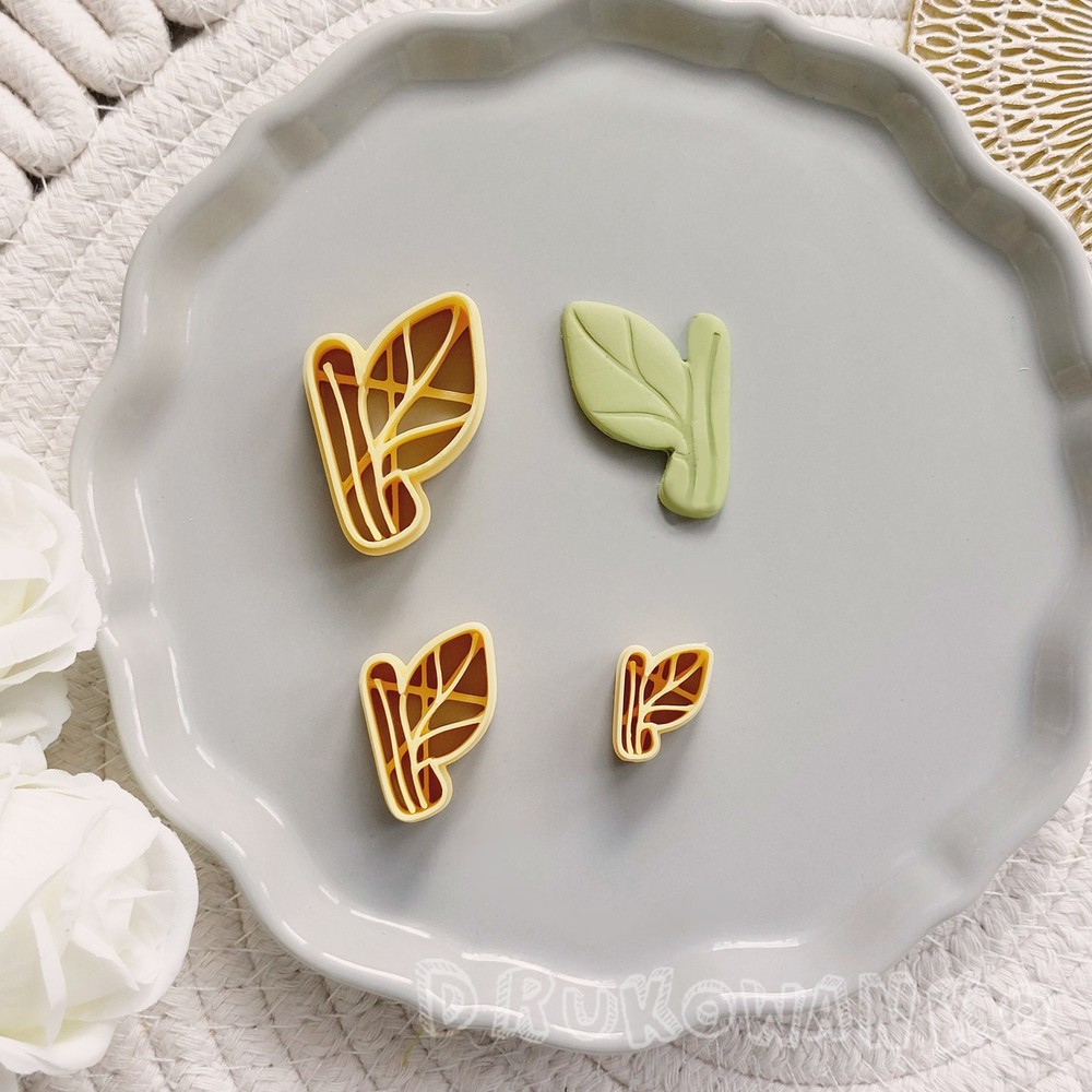 Leaf Natural Nature Spring Flower Tree 5 Polymer Clay Cutter For Earring