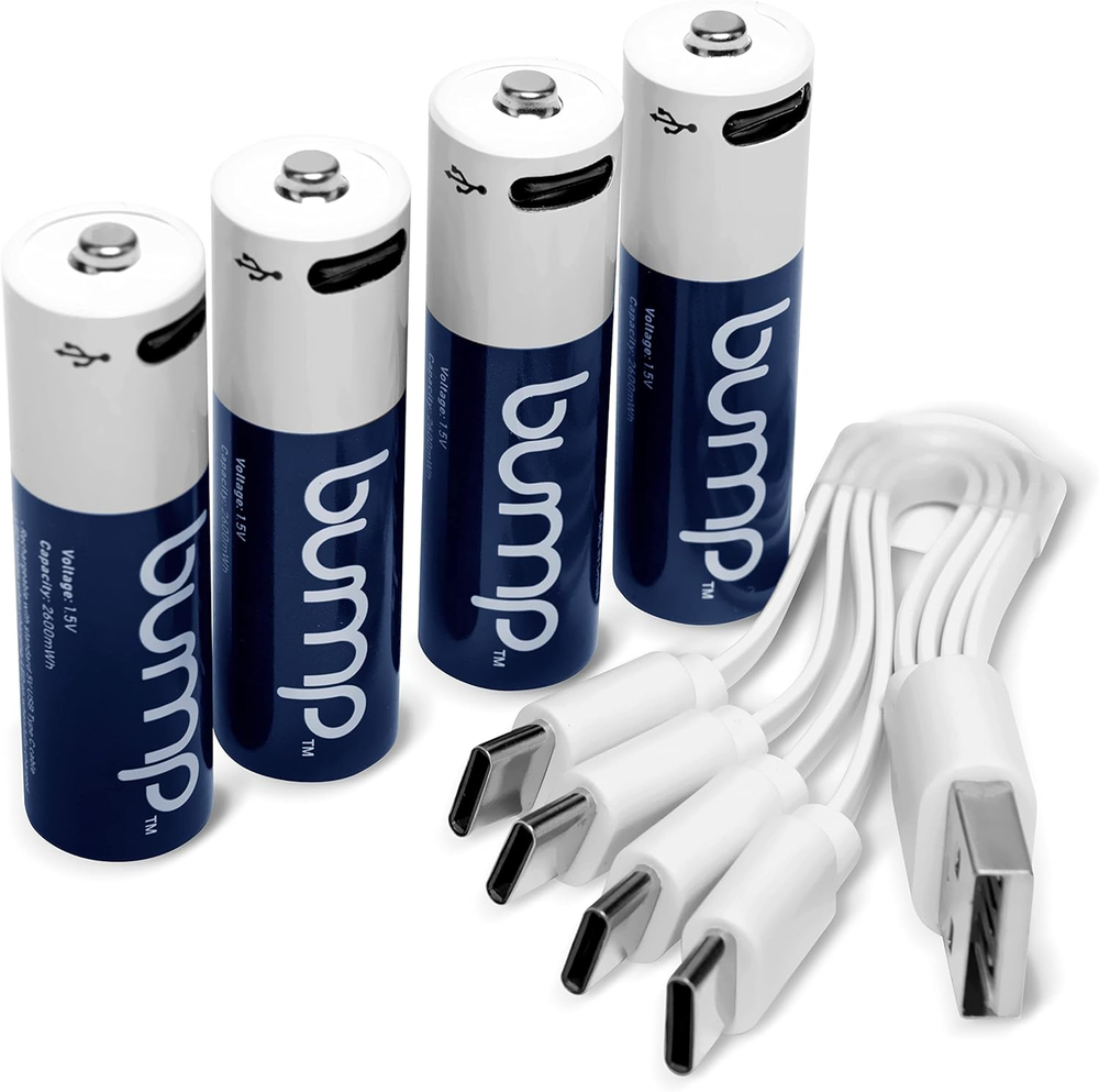 AA 1.5V Rechargeable Batteries - 4 Pack -Lithium Ion, High Output, Fast & Long L