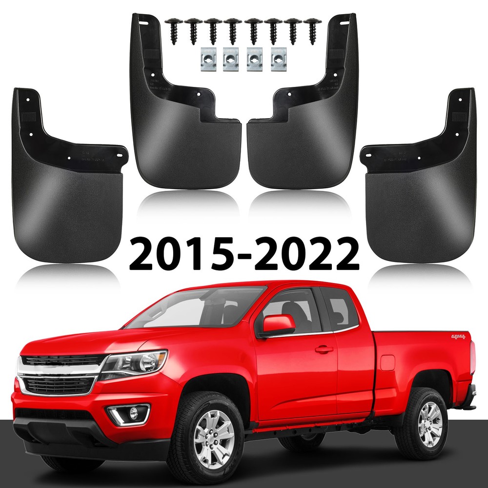 4x Splash Guards Mud Flaps W/O Fender Flares For Chevy Colorado Canyon 2015-2022