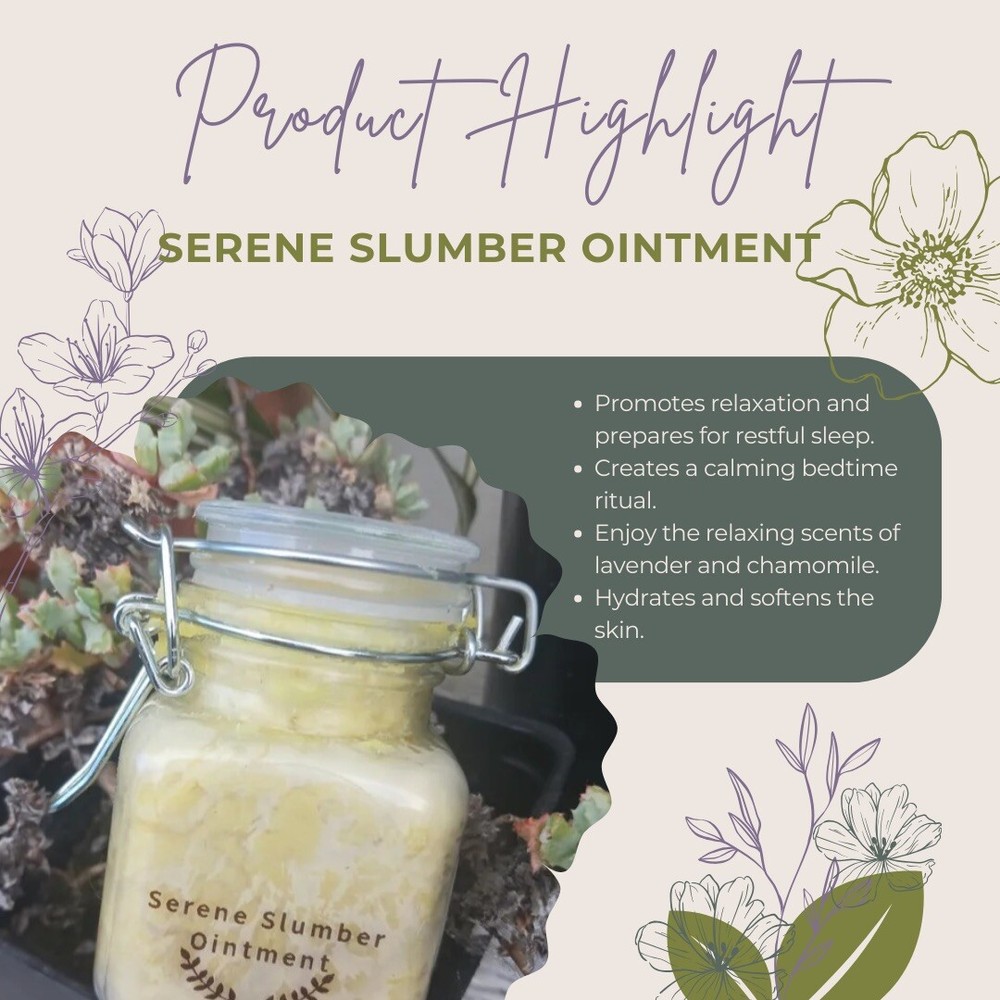 Serene Slumber Lavender Chamomile Sleep Balm 4 oz Relaxing Nighttime Remedy Winter 2024