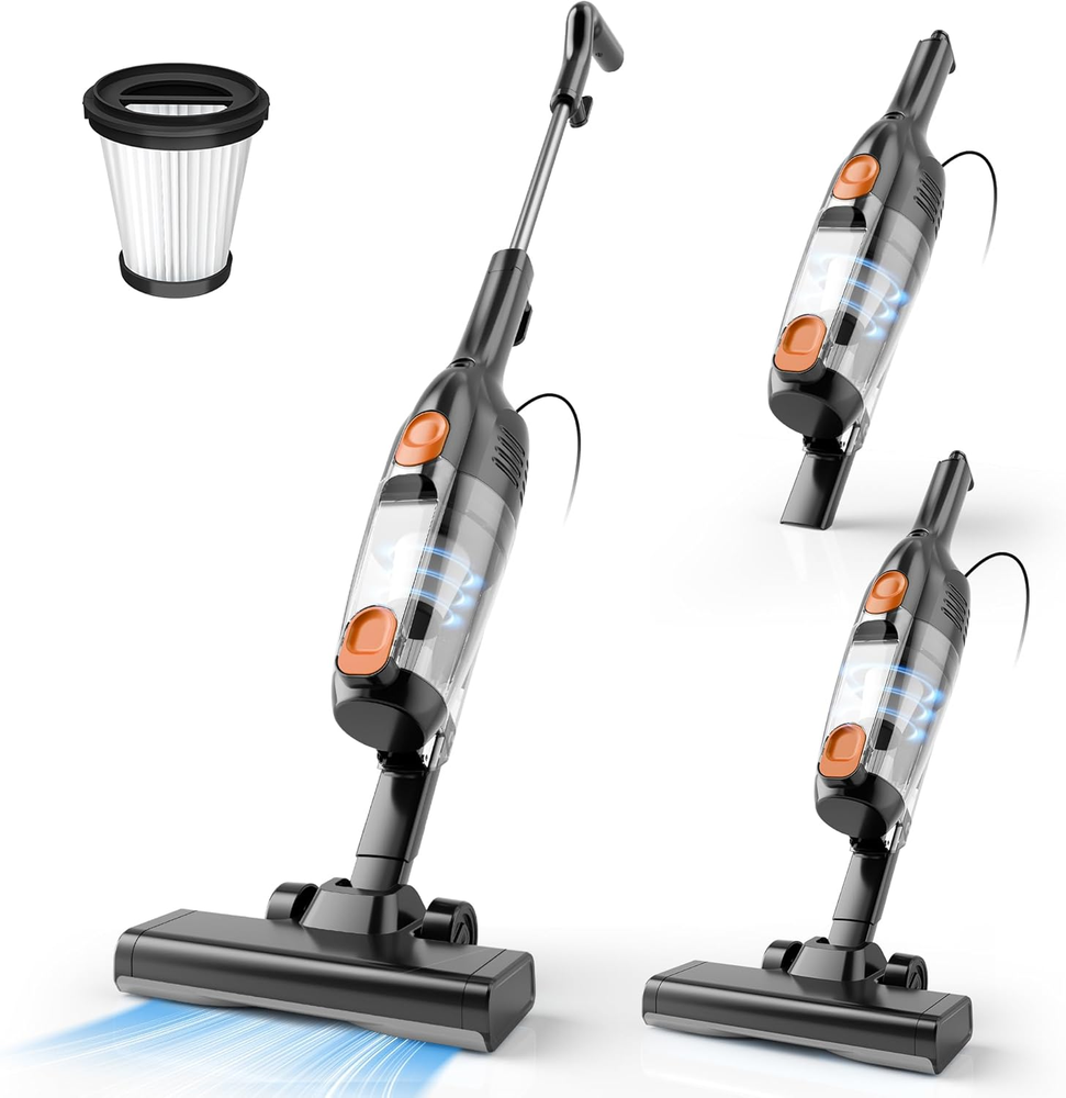 R6X Corded Stick Vacuum Cleaners for Home, 20Kpa Powerful Suction Stick Vacuum w
