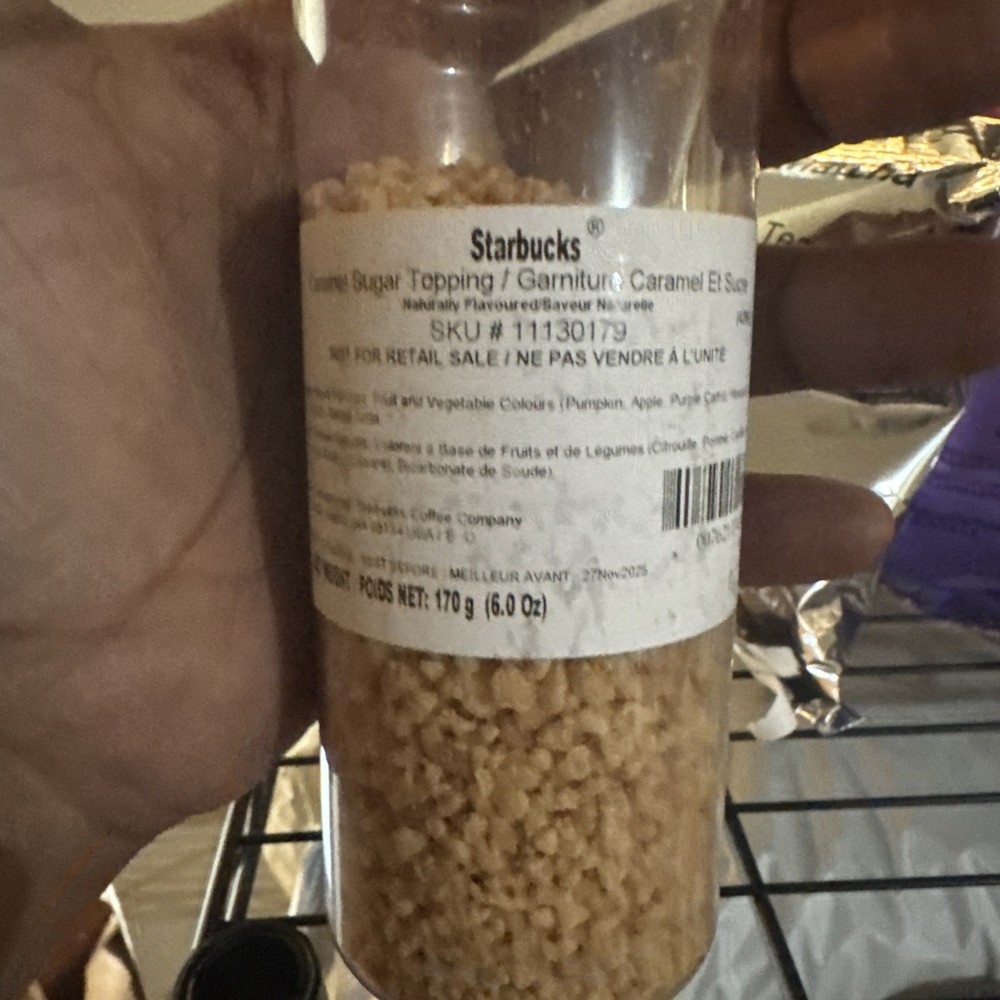 Starbucks Caramel Sugar Topping 6oz Bulk Pack Best Before Dec 2025