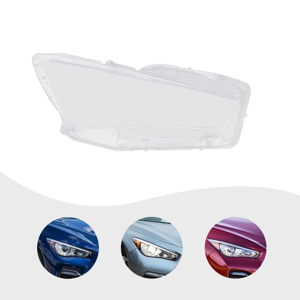 For Infiniti Q50 2014-2021 Front Right Side Headlight Headlamp Lens Cover Clear