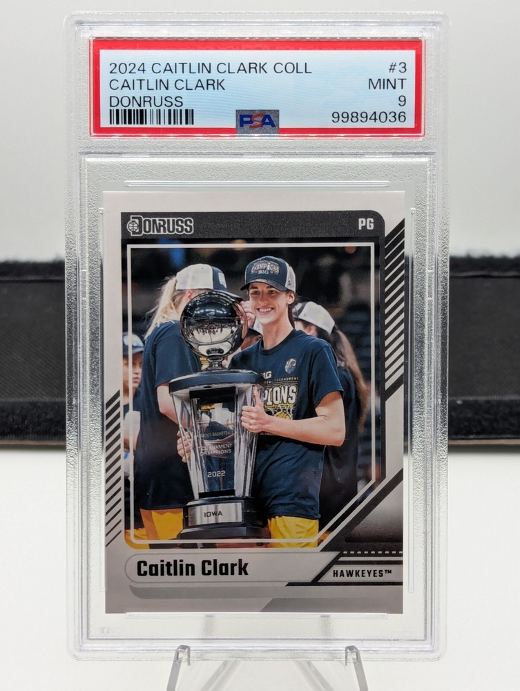 Caitlin Clark 2024 Donruss CC Collection TROPHY RC #3 PSA 9 Rookie Card Indiana Fever Superstar