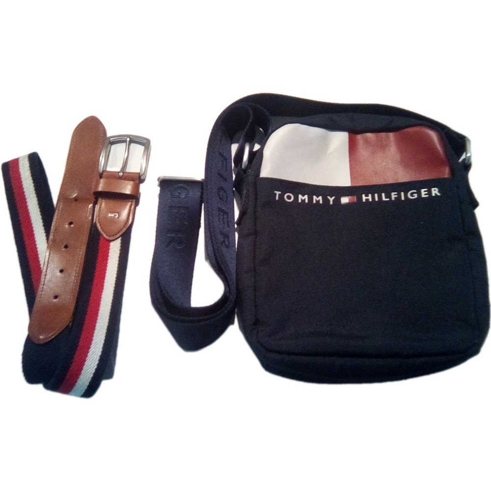 Tommy Hilfiger Stylish Bag and Belt Matching Set for Men  