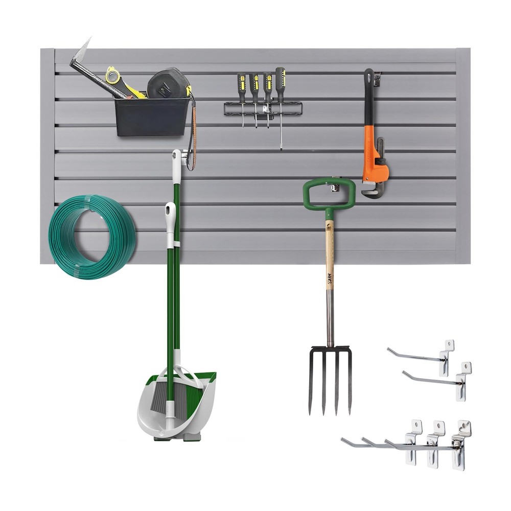 Slatwall Panel Garage Wall Organizer PVC Storage System Wall Mounted