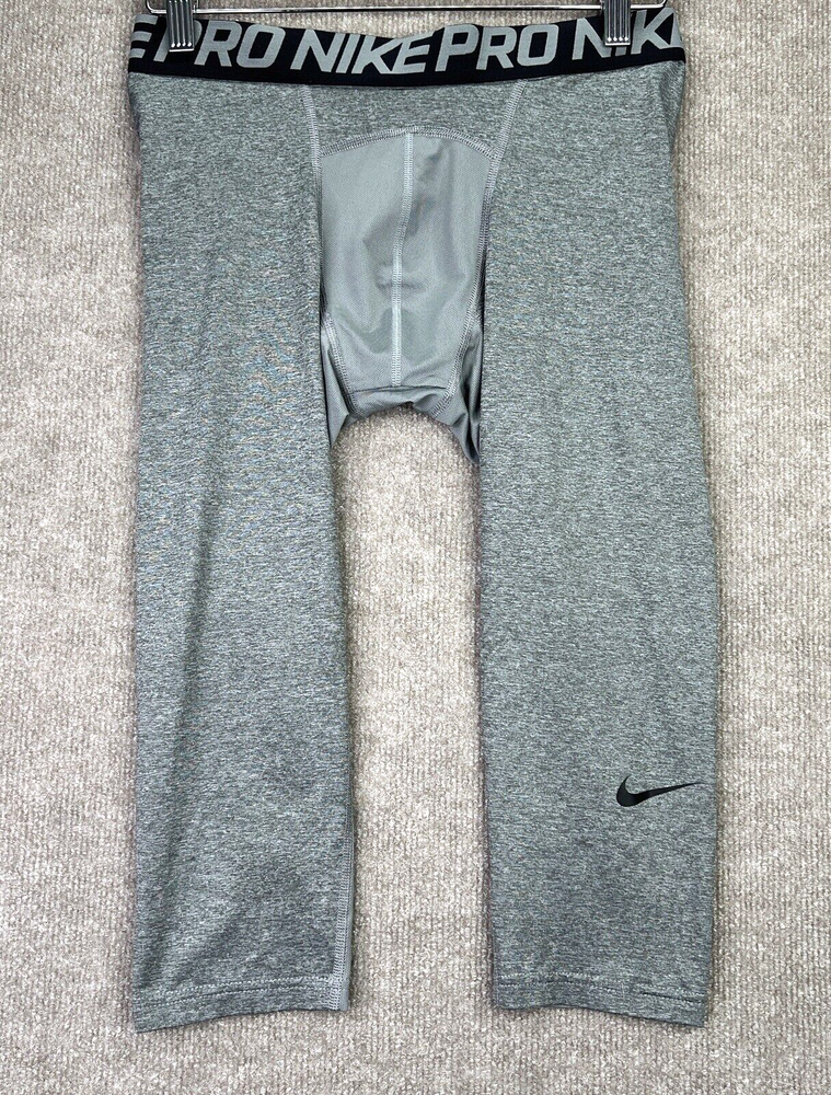 Nike Pro Compression Tights Mens Large Gray Performance Base Layer 703082