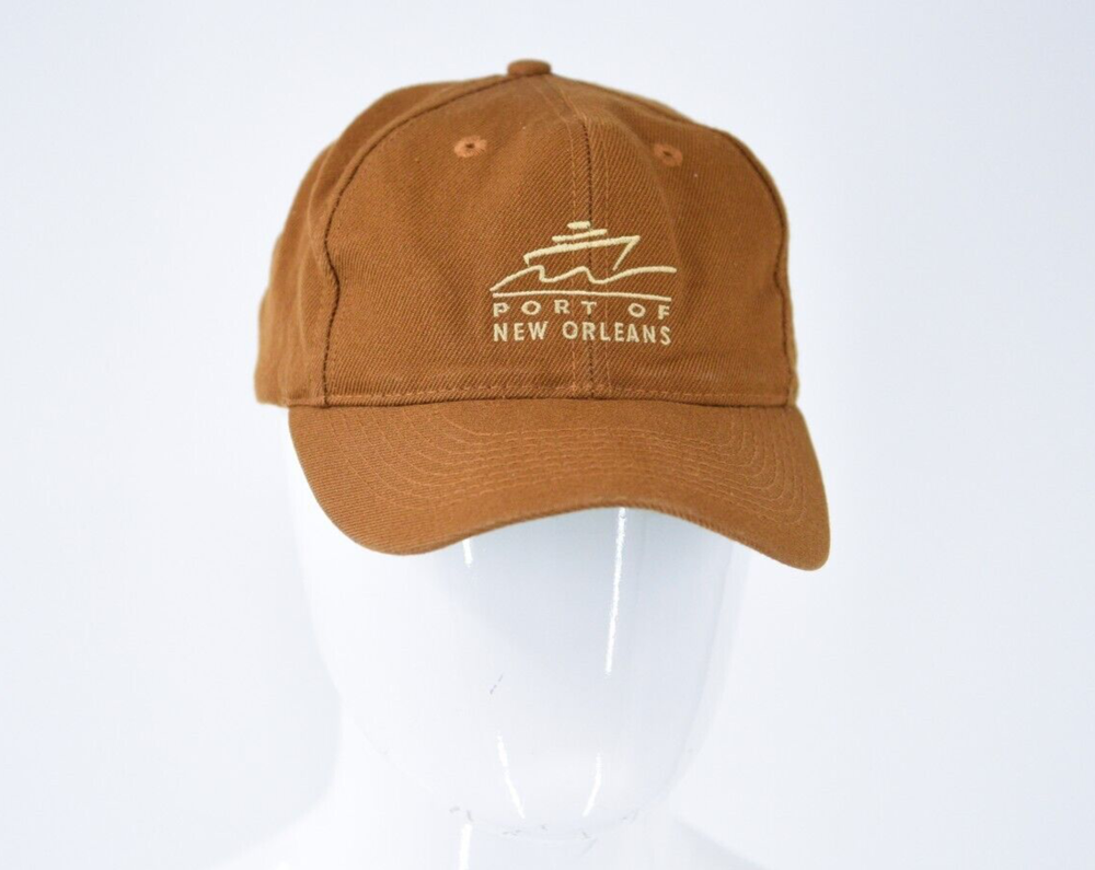 Vintage Embroidered Port Of New Orleans Snapback Hat - Light Brown - OTTO Cap