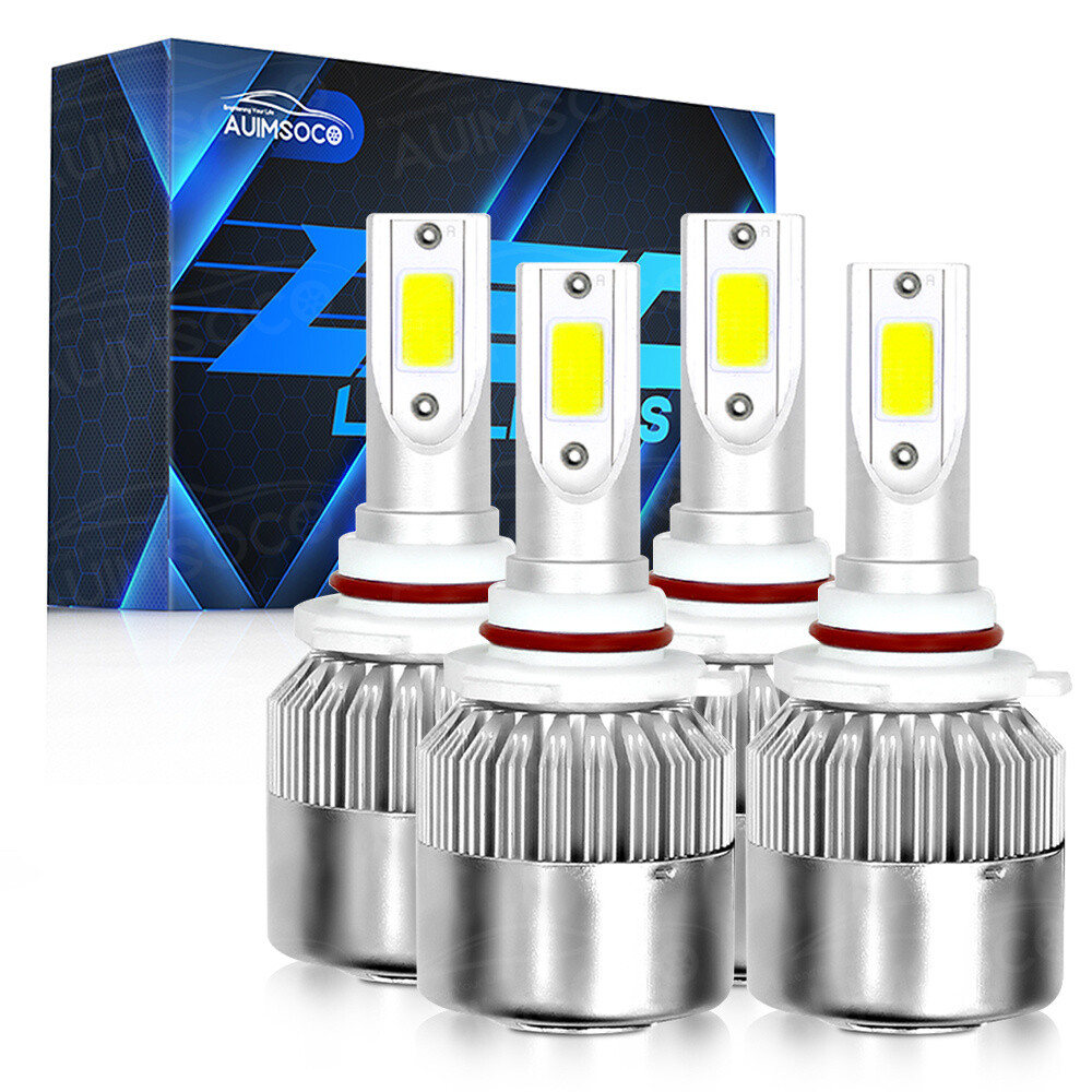 4x 9005+9006 LED Headlights Kit High+Low Beam for Toyota Sienna 2004-2010