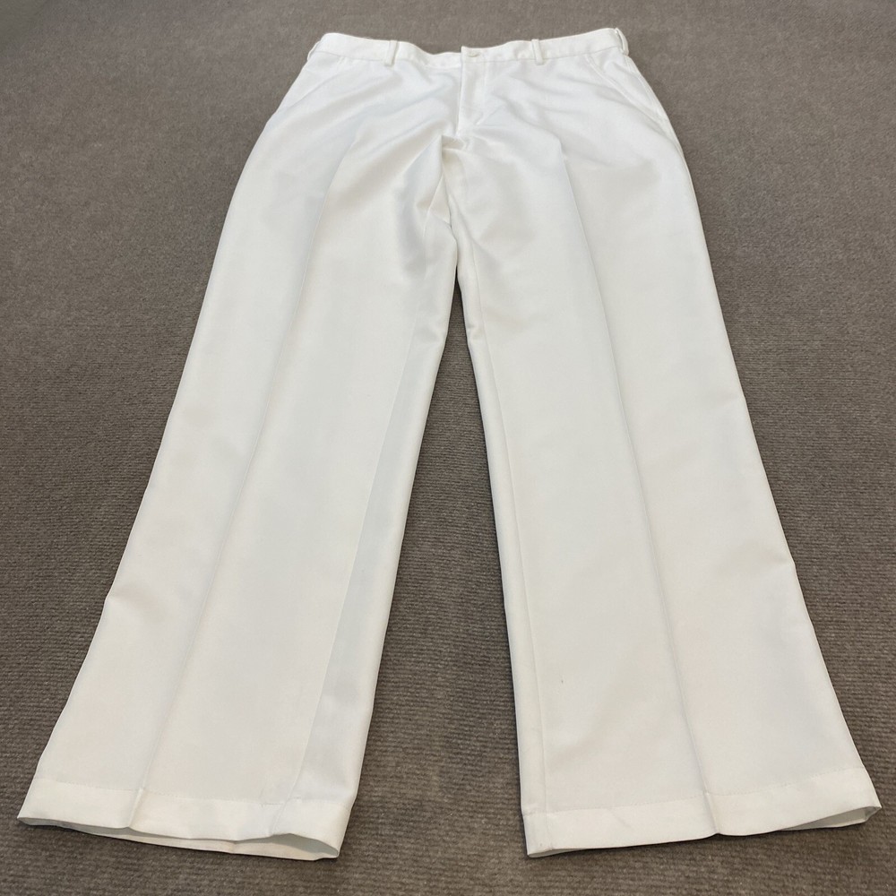 Nike Pants Mens 34x32 White Golf Tech Dri Fit Active Wicking Straight Pockets