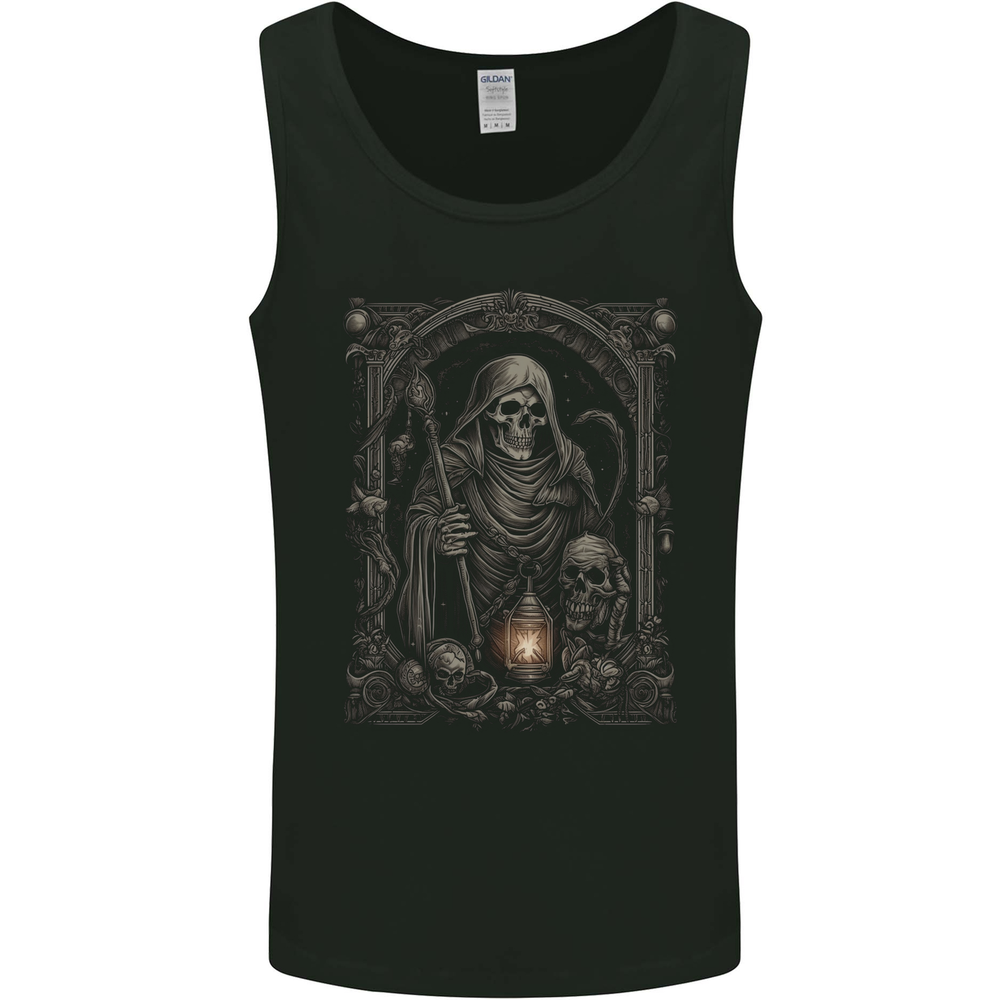 Gothic Grim Reaper Goth Heavy Metal Skull 6 Mens Vest Tank Top
