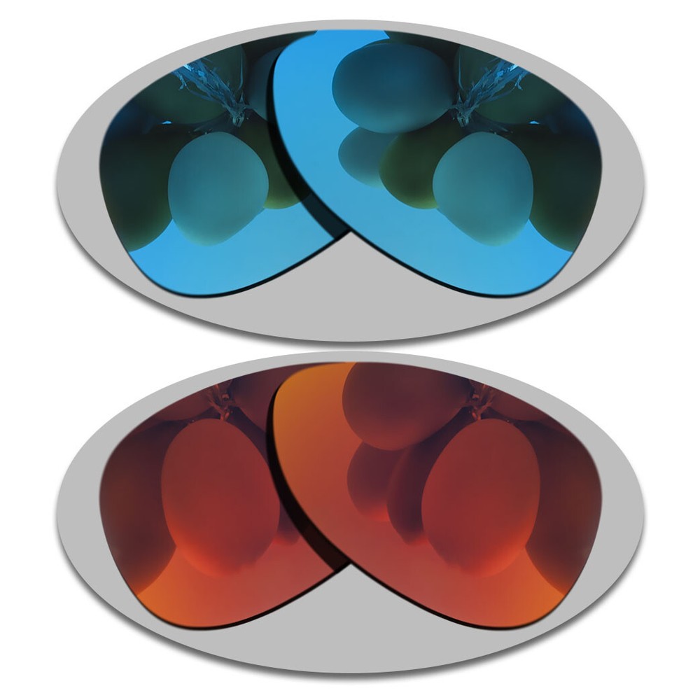 Sky Blue Fire Red Replacement Polarized Lenses for Oakley Warden