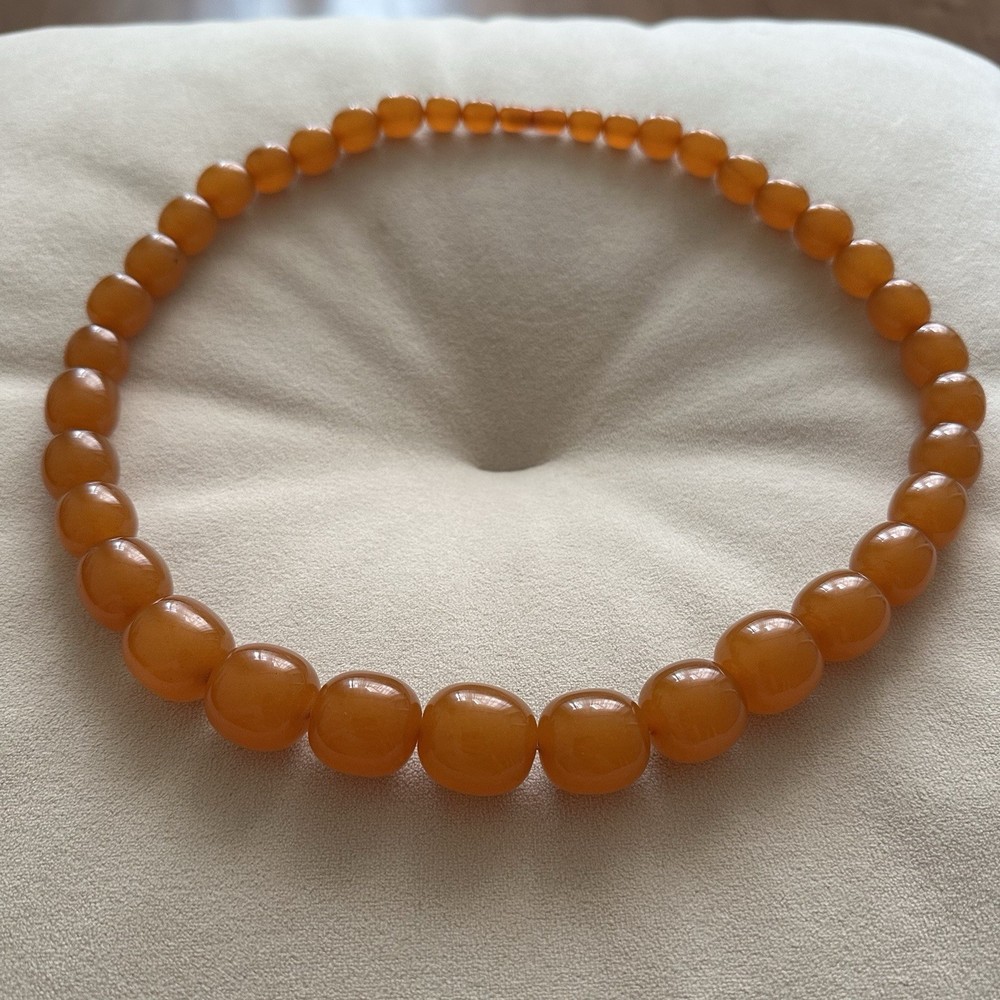 Vintage Soviet Amber Beads Necklace 127 g Kaliningrad Video