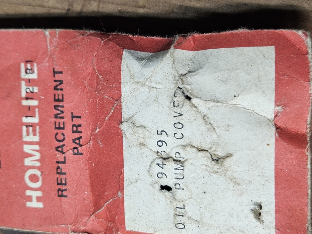 NOS Homelite Oil Pump Cover Replacement Part 94395