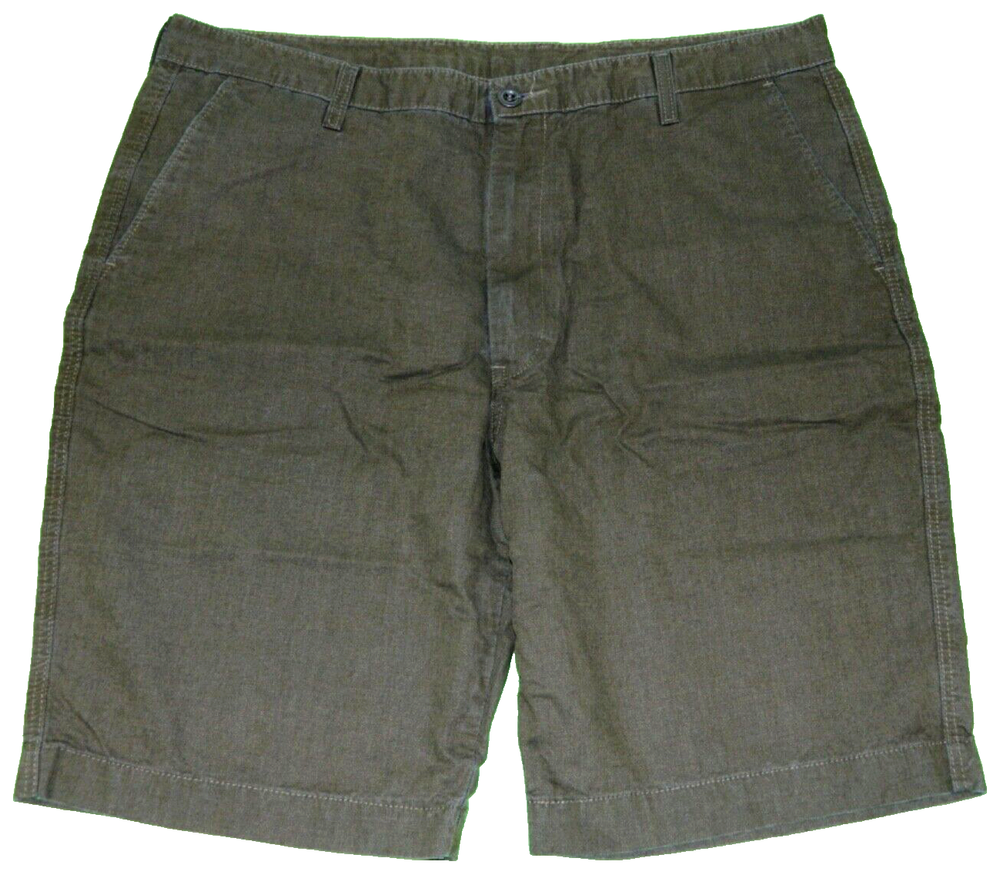 Levi's Brown Shorts Broadcloth Bermuda Tag & measured Size 38 Inseam 10
