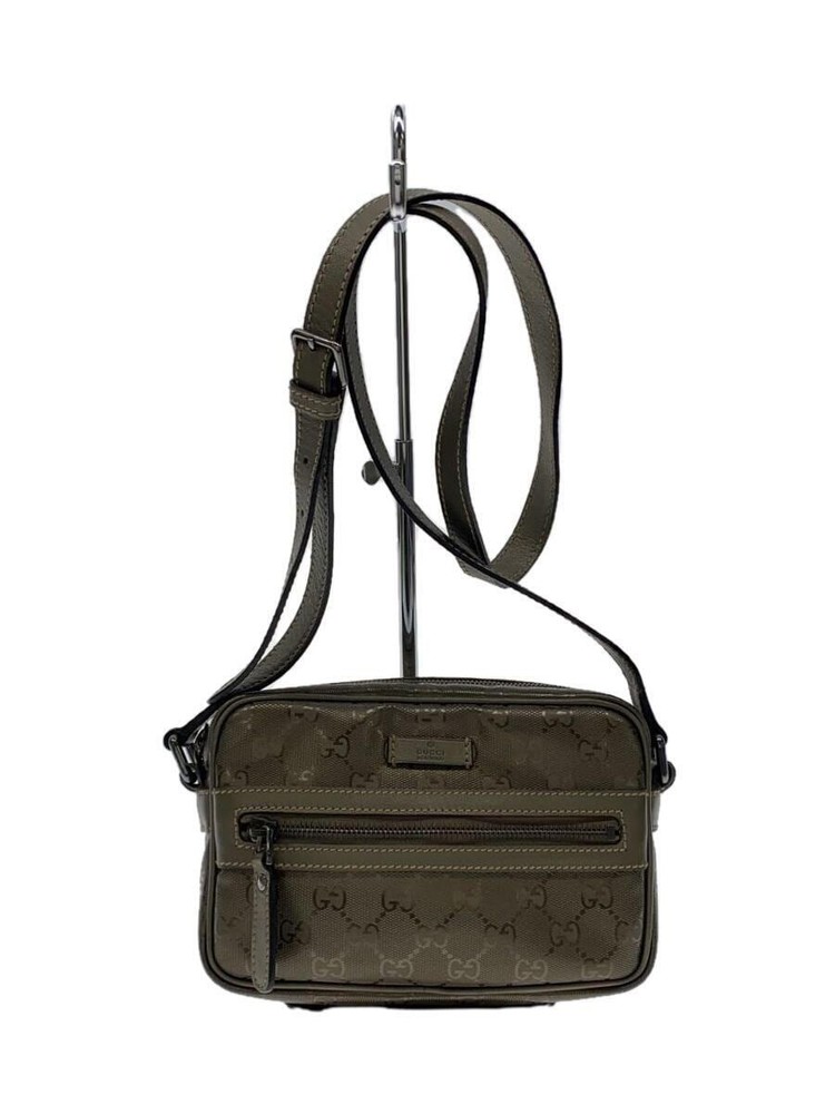GUCCI GG Plus PVC Shoulder Bag in Brown