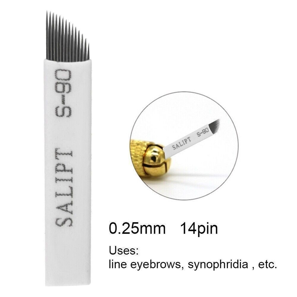 0.25mm Eyebrow Tattoo Manual Microblading Permanent Makeup Sterile Needle Pin
