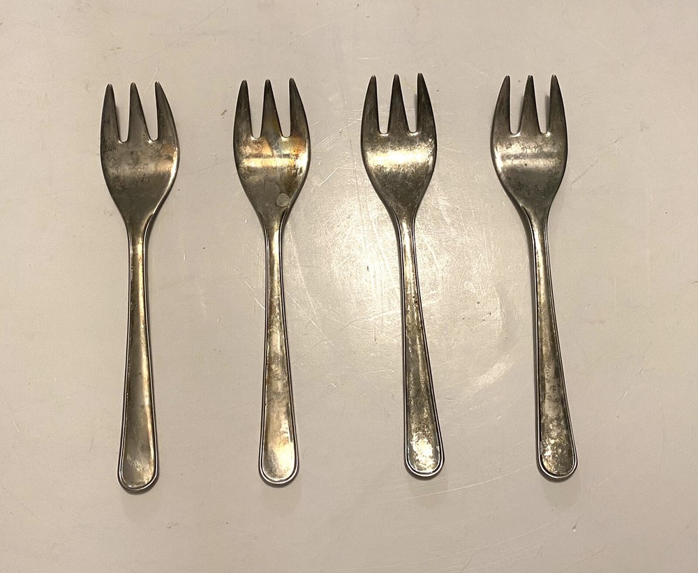 Lot of 4 Vintage Leonard Silver Plated Baby Forks