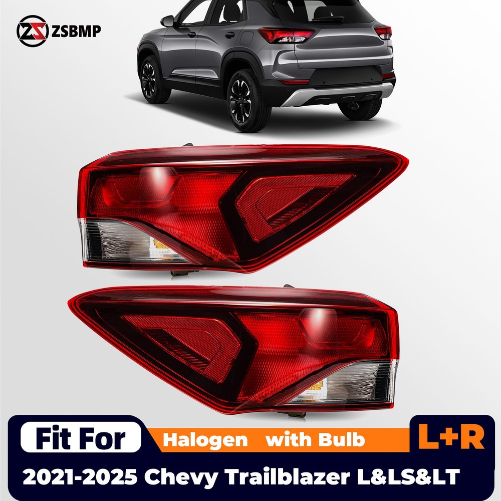Halogen Tail Light Pair For 2021-2025 Chevy Trailblazer L&LS&LT Pair with Bulb