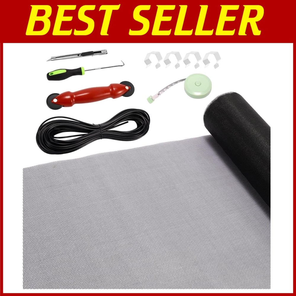 7-in-1 Heavy-Duty Fiberglass Screen Repair Kit 59x118 Inches