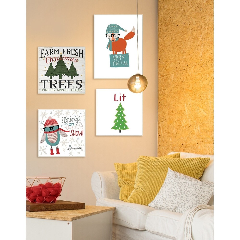 Stupell Very Merry Woodland Creature Wall Plaque Art  Oversized