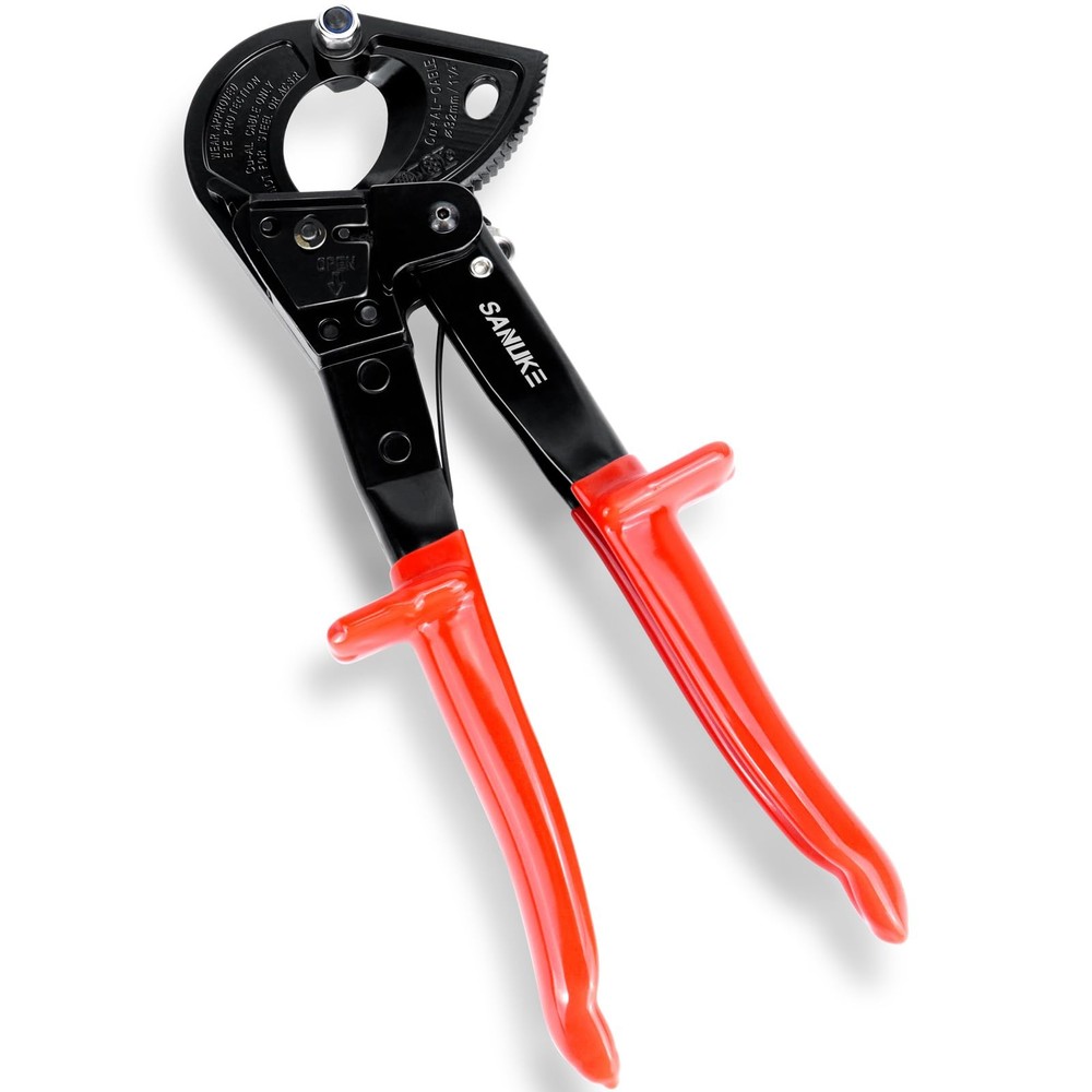Heavy Duty Ratcheting Cable Cutter for Electrical Wires and Cables