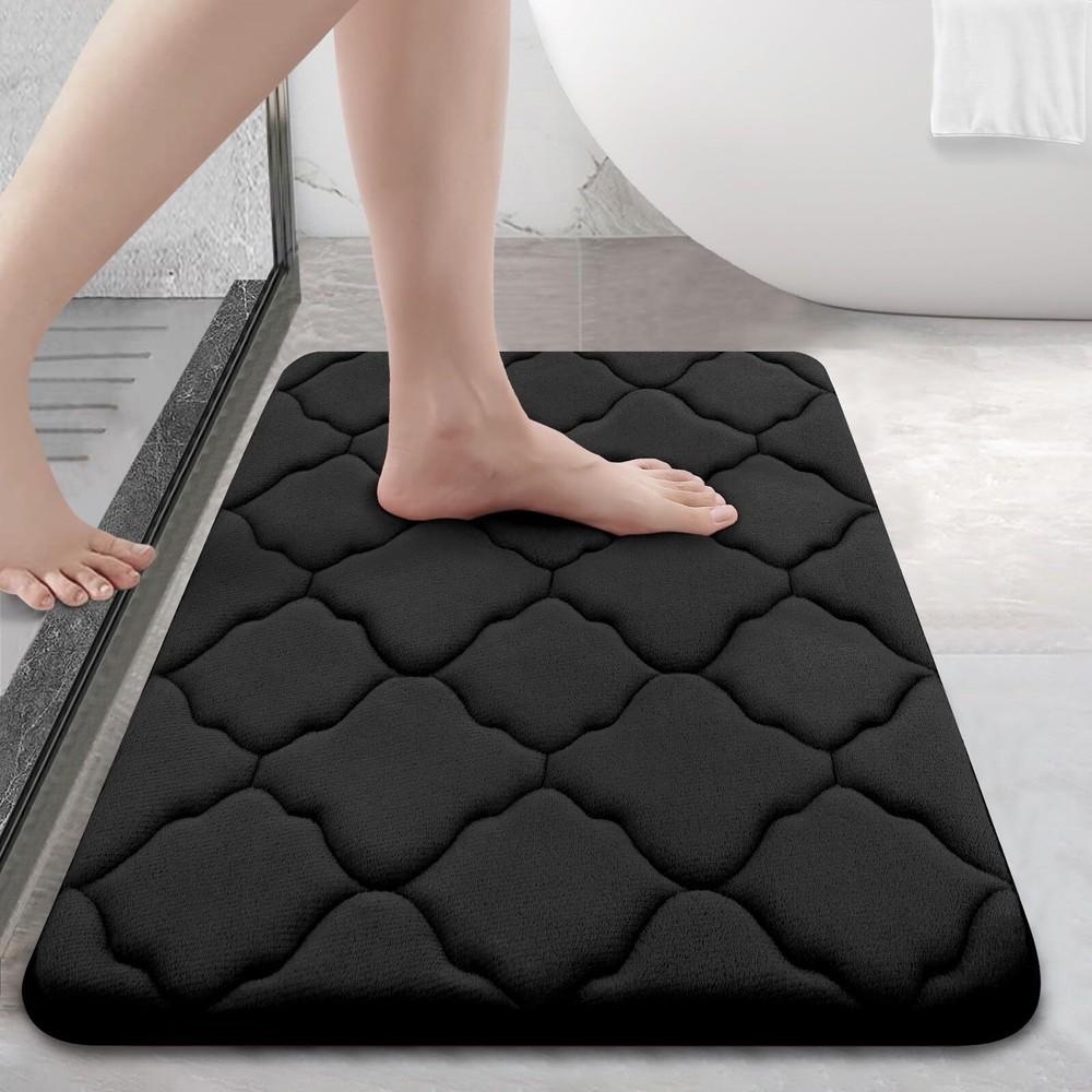 Ultra Soft Memory Foam Bath Mat 24x16 Non-Slip Absorbent Bathroom Rug