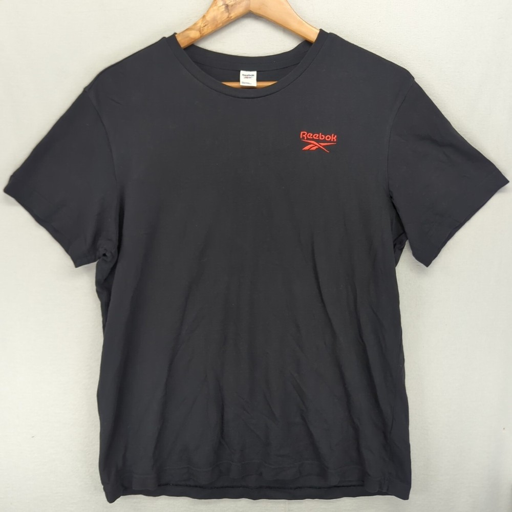 Reebok Classic T-shirt Shirt Black Greek Olympic Sports Athletic Asia L Mens