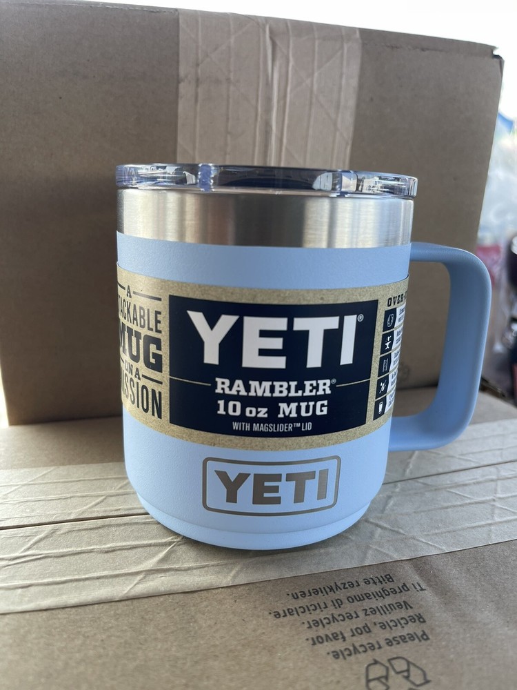 Yeti Rambler 10oz Mug with MagSlider Lid in Big Sky Blue